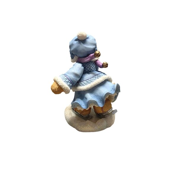 Cherished Teddies Candace Bear Figurine Skating On Holiday - Picture 6 of 9